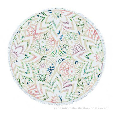 wholesale flower round beach towel